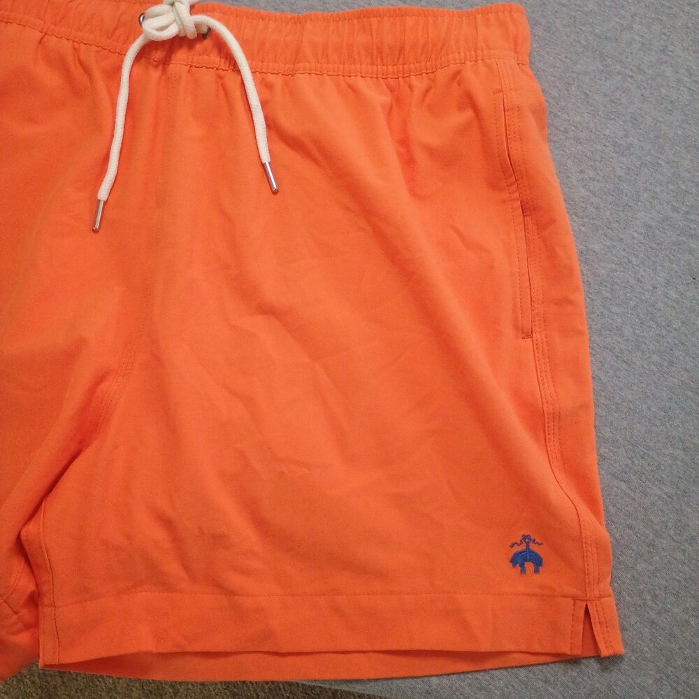 Brooks Brothers Solid Swim Trunks Mens 38W  Orange Preppy